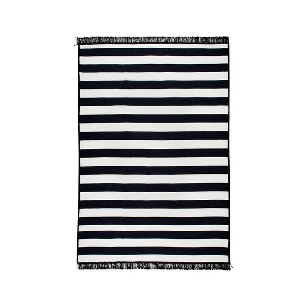 Tappeto bifacciale bianco e nero Sentinus, 80 x 150 cm - Cihan Bilisim Tekstil-image-3