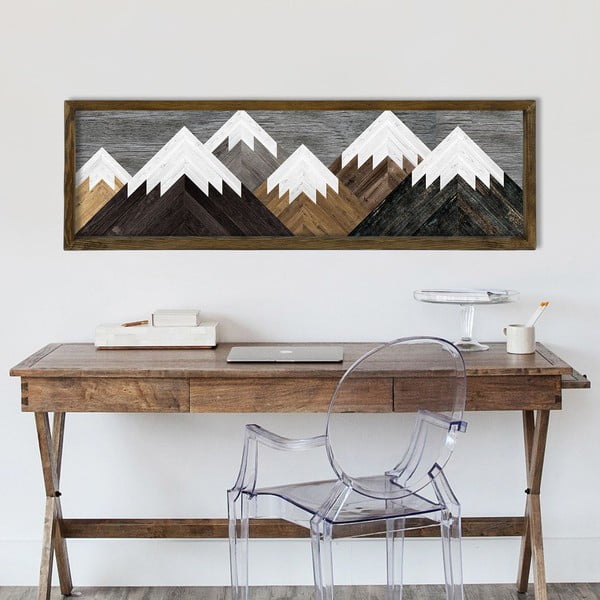 Pittura murale Montagne, 120 x 35 cm - Evila Originals-image-2