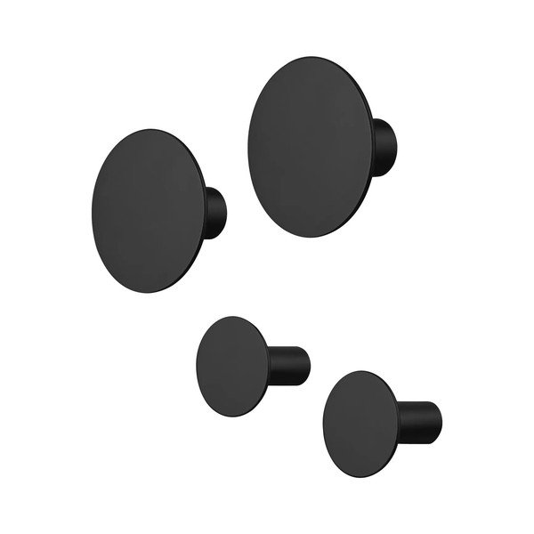 Set di ganci da parete neri 4 pz Ponto – Blomus