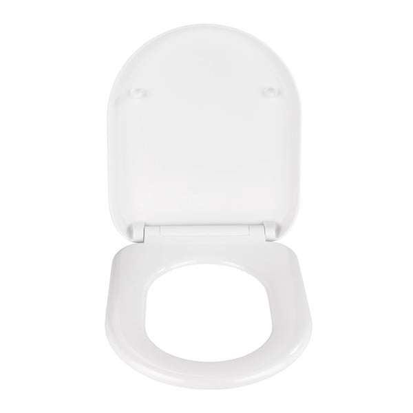 Sedile per wc bianco con chiusura facilitata , 44 x 37 cm Santana - Wenko-image-2
