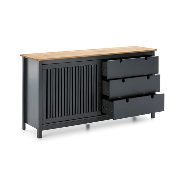 Cassettiera in legno grigio Bruna - Marckeric-image-4