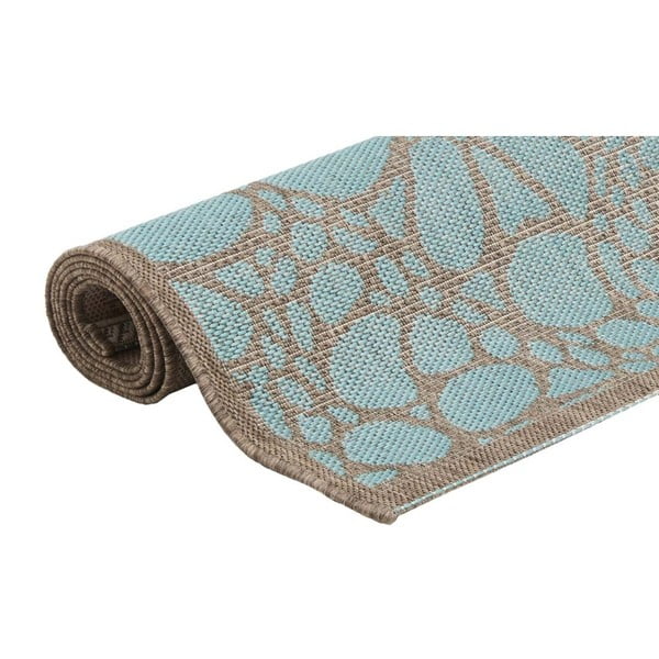 Tappeto blu per esterni , 160 x 230 cm Fiore - Floorita-image-2