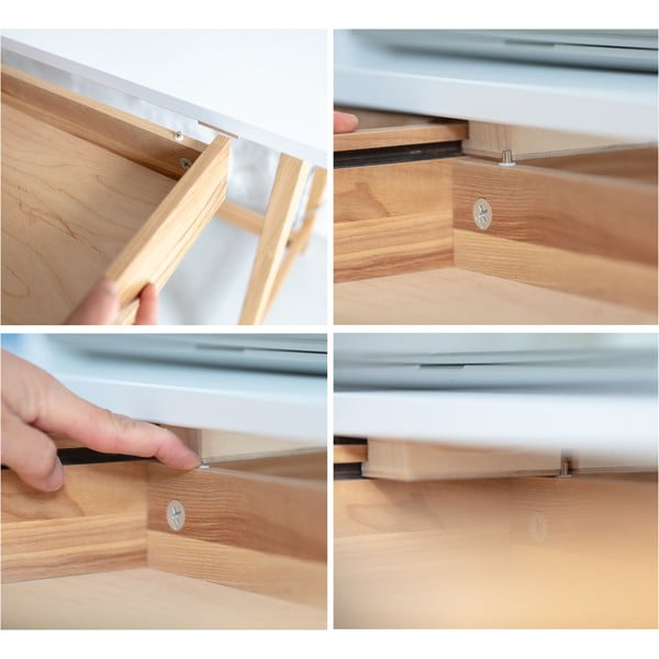 Tavolo da lavoro con piano bianco 85x135 cm Luka - Ragaba-image-3