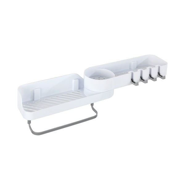 Mensola angolare bianca autoportante per bagno - Maximex-image-2