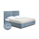 Letto matrimoniale imbottito blu con contenitore con materasso incluso/con rete inclusa 180x200 cm Myra Bold – Bonami Selection