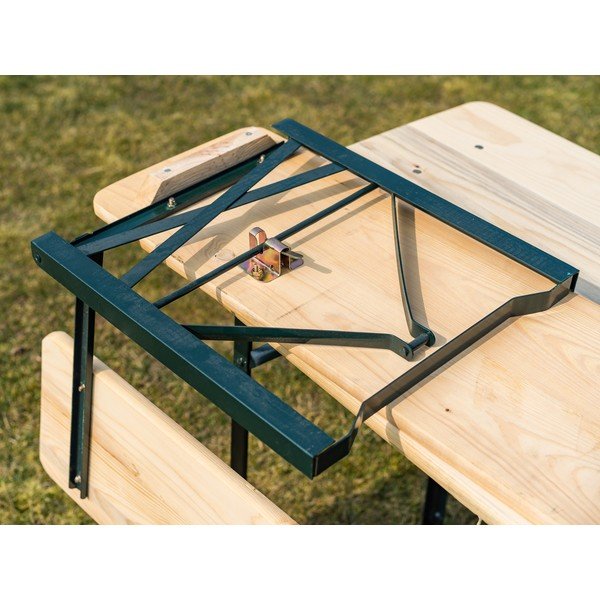 Set da pranzo da giardino in legno massiccio in colore naturale per 4 persone - Happy Green-image-4