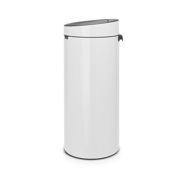 Bidone per rifiuti in acciaio bianco touch 30 l Touch Bin - Brabantia-image-2