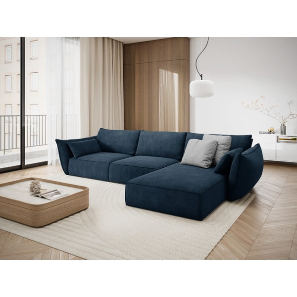 Divano angolare blu scuro (angolo destro) Vanda - Mazzini Sofas-image-1