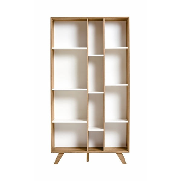 Libreria con dettagli bianchi Tivoli, 98 x 184 cm - Marckeric