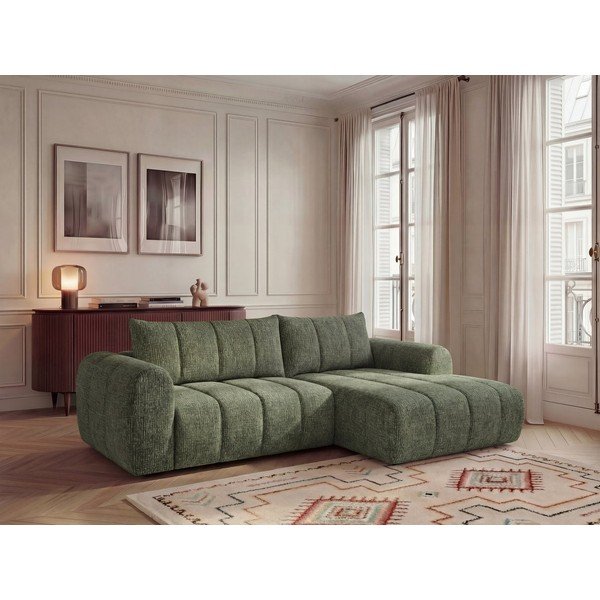 Divano angolare verde (con penisola a destra/con chaise lounge) Nesty – Bobochic Paris-image-1