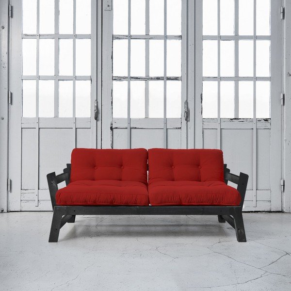 Rozkládací pohovka Karup Step Black/Red-image-1