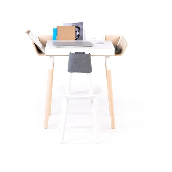 Scrivania bianca con 1 cassetto Scrivania My Writing - EMKO-image-3