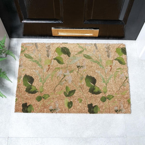 Zerbino in fibre di cocco 40x60 cm Watercolour Leaves – Artsy Doormats-image-2
