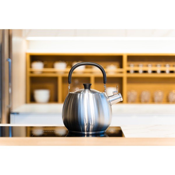 Teiera in acciaio inox argento con stantuffo , 2,5 l Bolla - Vialli Design-image-1