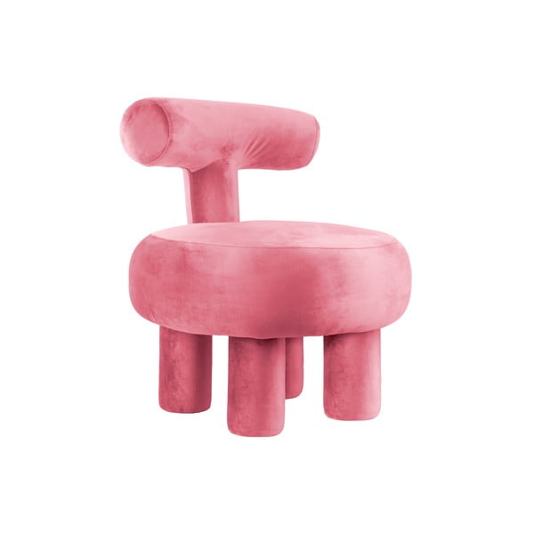 Poltrona in velluto rosa Abrazo - Leitmotiv