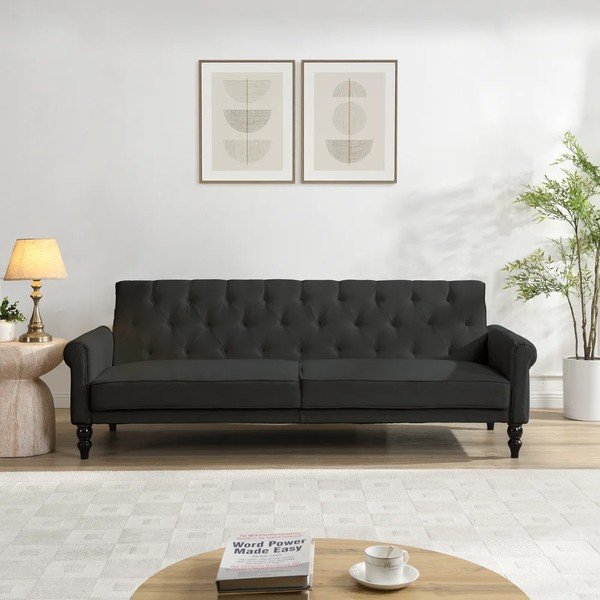 Divano color antracite reclinabile/allungabile 222 cm Tyne – Støraa-image-1