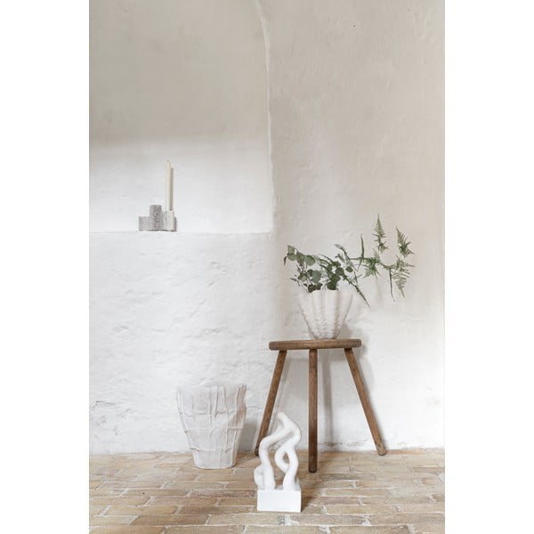 Vaso in poliresina bianca (altezza 22 cm) Shell - Mette Ditmer Denmark-image-3