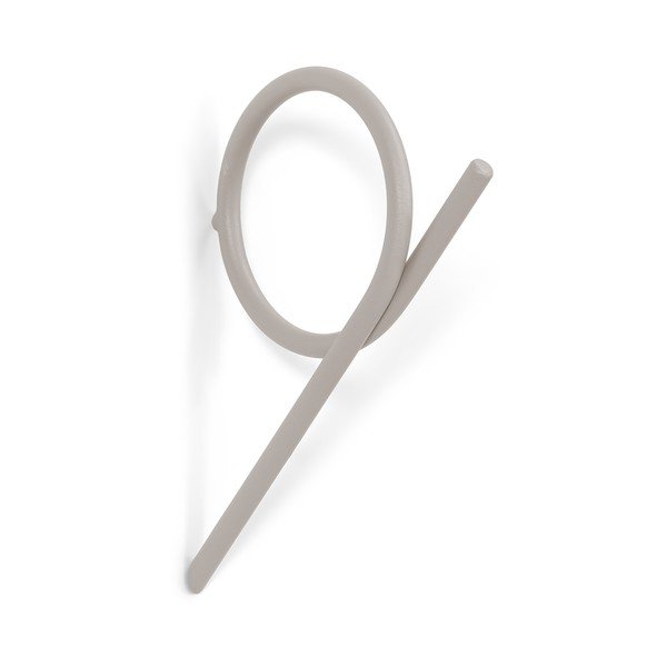 Gancio da parete grigio tortora in acciaio Tuba M – Spinder Design