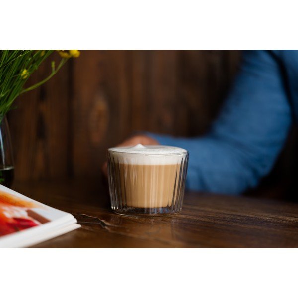 Tazzine in set per cappuccino in vetro 2 pz 250 ml Livio Duo – Vialli Design-image-3