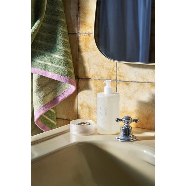 Asciugamano da bagno in cotone verde Dora, 70 x 140 cm - Hübsch-image-1