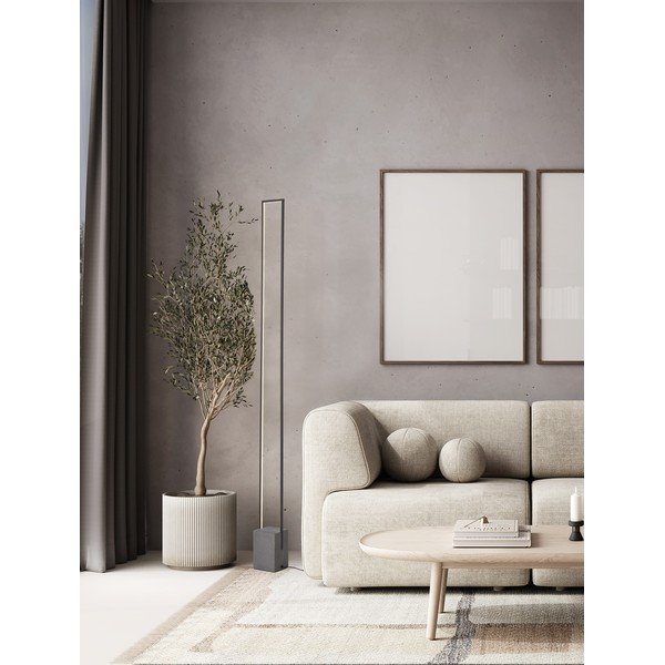 Lampada da terra LED nera (altezza totale 161 cm) Lithos – Nova Luce-image-1