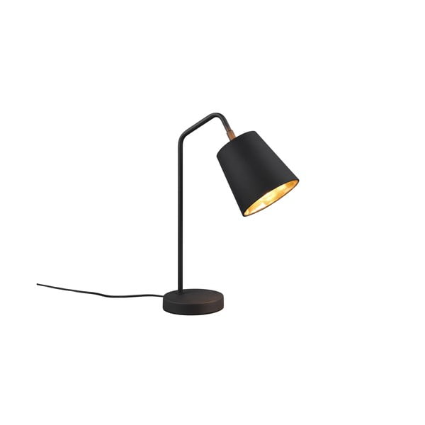Lampada da tavolo nera con paralume in tessuto (altezza 45 cm) Buddy - Reality-image-1