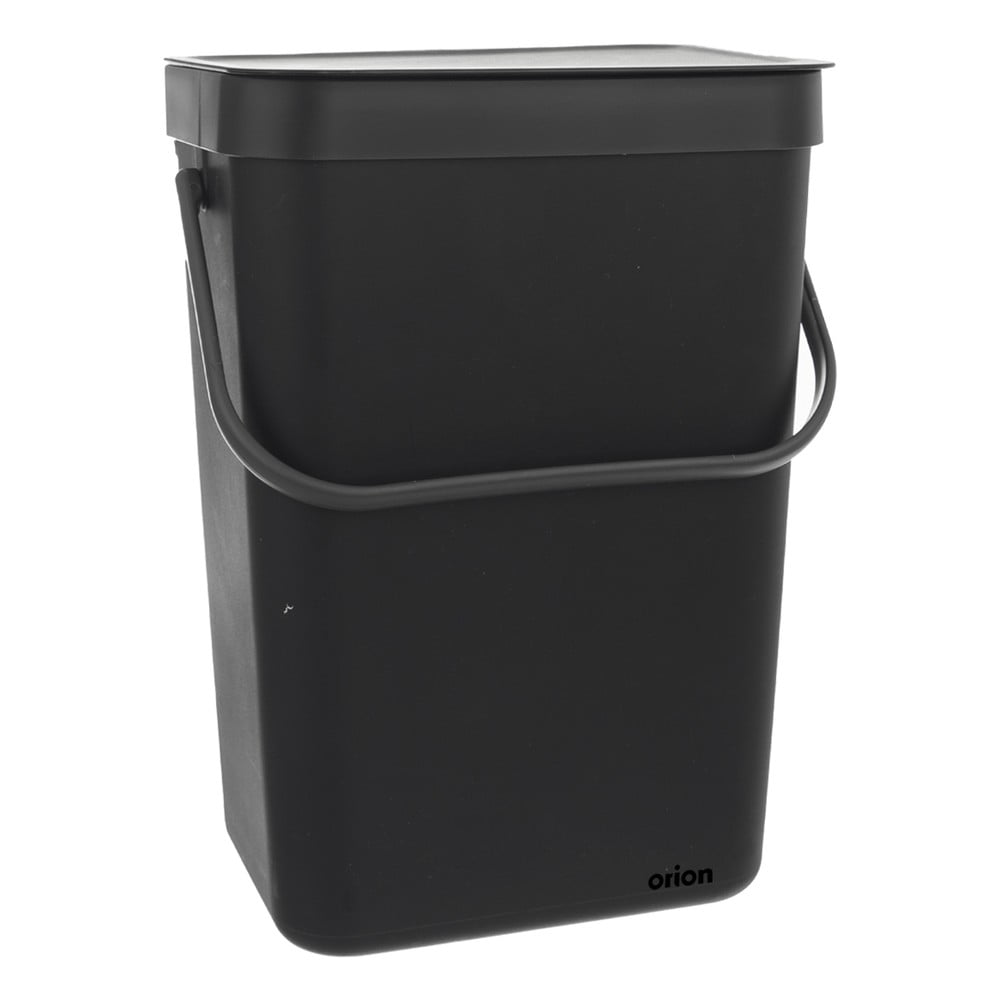 Cestino per la spazzatura nero in plastica 10 l – Orion | Cestini per la spazzatura