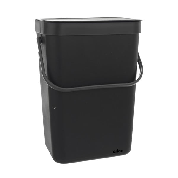 Cestino per la spazzatura nero in plastica 10 l – Orion