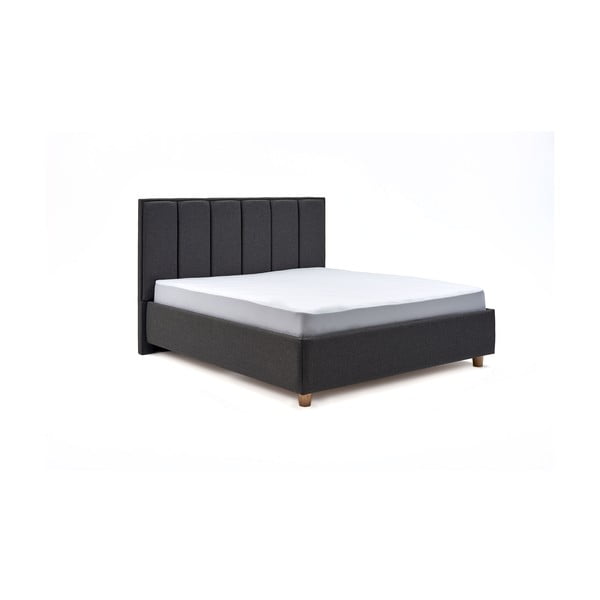 Letto matrimoniale grigio scuro con contenitore Wega, 160 x 200 cm - ProSpánek