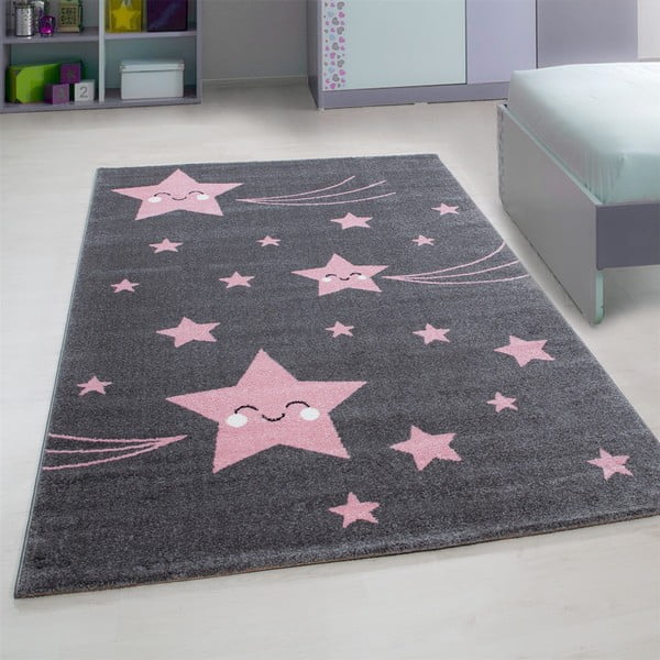 Tappeto per bambini rosa e grigio 160x230 cm Kids - Ayyildiz Carpets-image-1