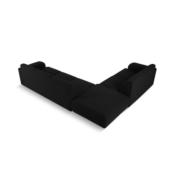 Divano angolare nero in tessuto bouclé (angolo sinistro) Molino - Micadoni Home-image-3