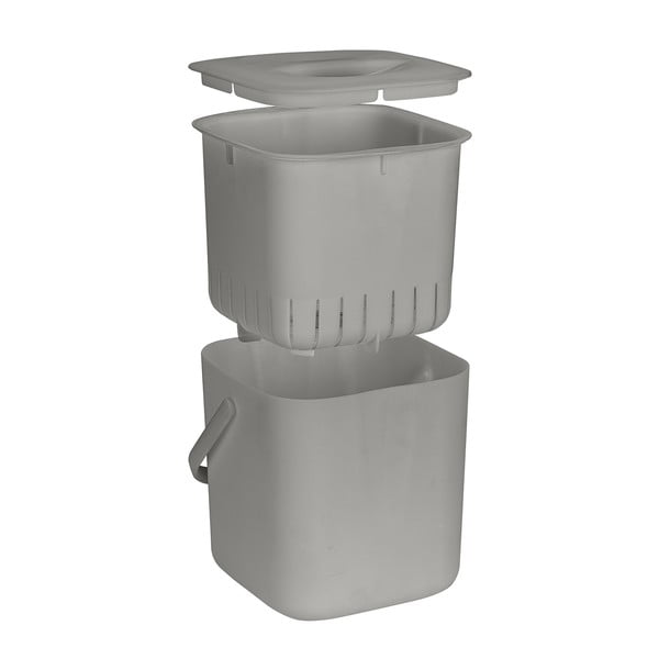 Bidone per l'umido grigio chiaro 3 l Conny – Wenko-image-3