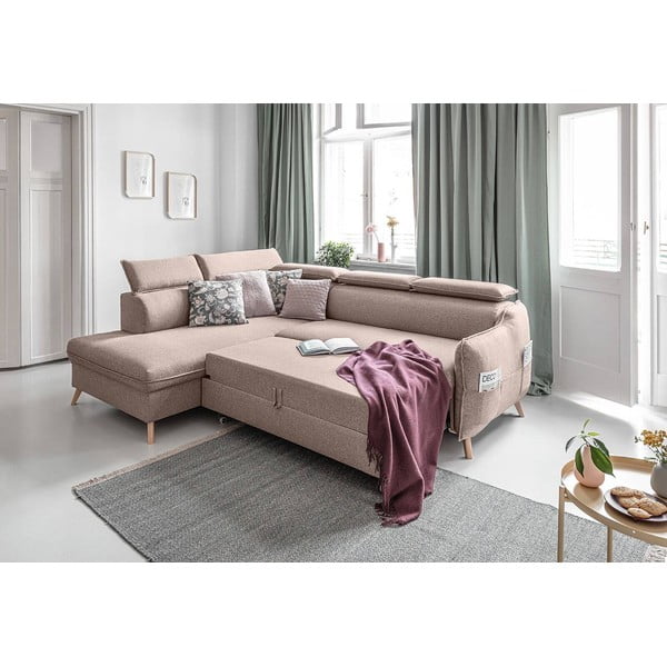Divano letto angolare beige (angolo sinistro) Sweet Harmony - Miuform-image-4