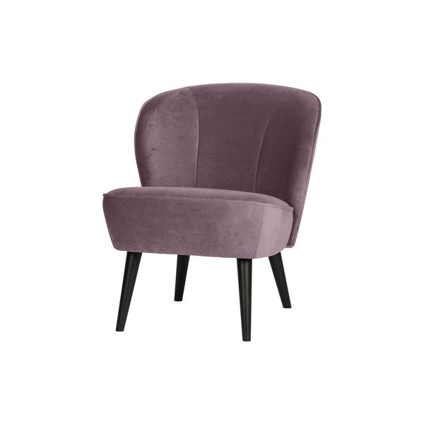 Poltrona in velluto viola Sara - WOOOD