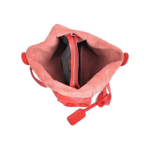 Červená kožená kabelka Isabella Rhea Tote-image-2