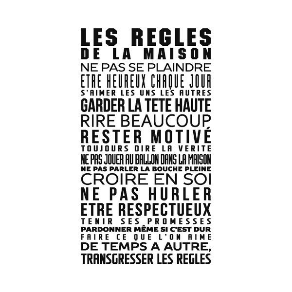 Samolepka Ambiance French Text