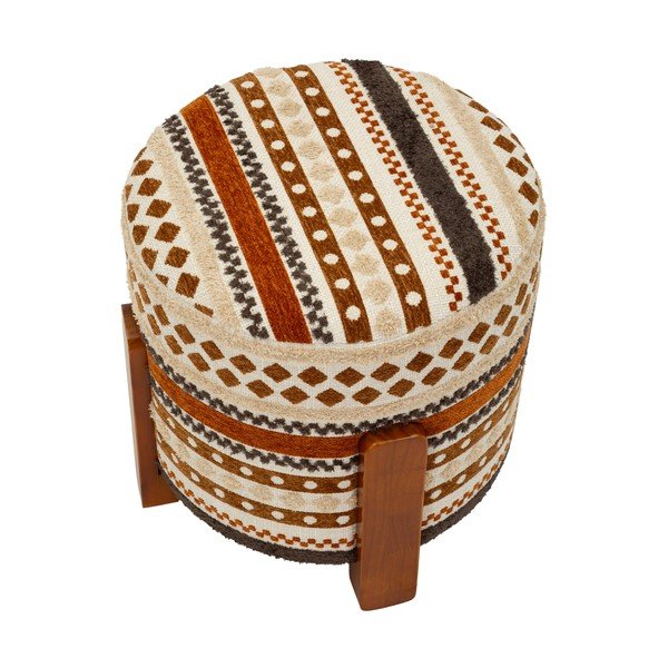 Poggiapiedi marrone/beige Ethnic  – Mauro Ferretti-image-2