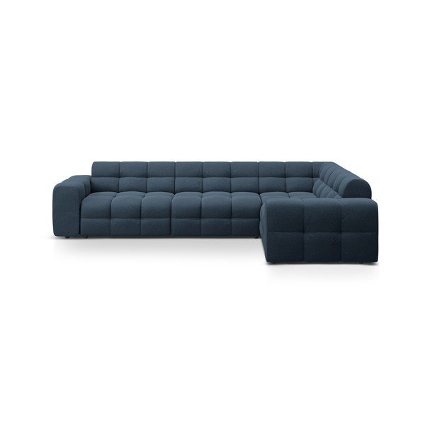 Divano angolare blu scuro (con penisola a destra/a L) Kendal – Micadoni 