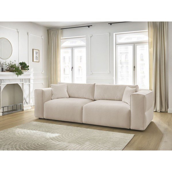 Divano beige allungabile/con contenitore 265 cm Ezechiel – Bobochic Paris-image-1