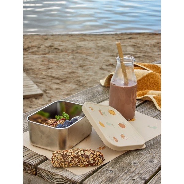 Portapranzo per bambini argentato in acciaio inox Agnes – Bloomingville Mini-image-1