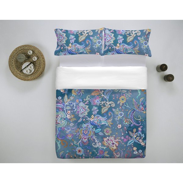Copriletto blu per letto matrimoniale Uthred, 270 x 250 cm - Ethere-image-1