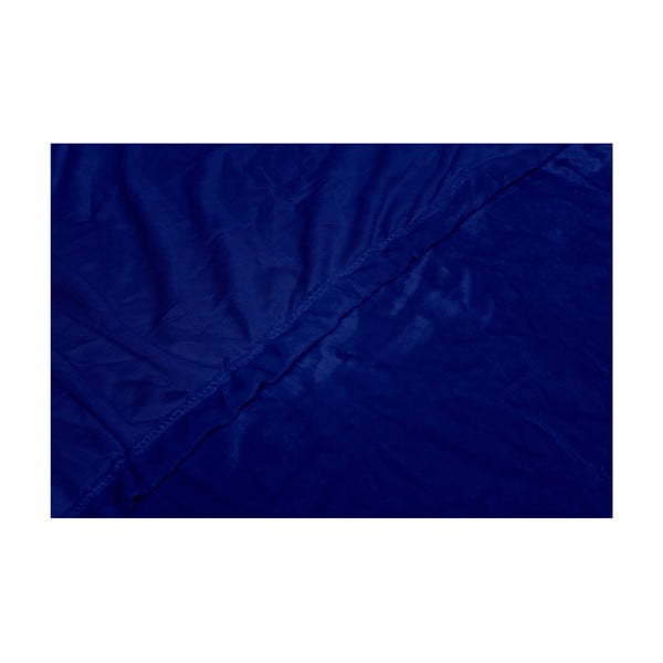 Lenzuolo in micropush blu scuro, 180 x 200 cm - My House-image-1