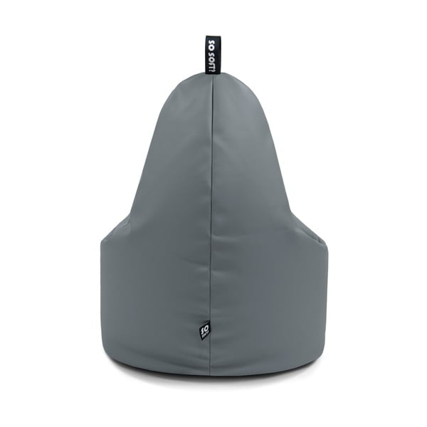 Puof a sacco arancione con rivestimento in finta pelle Lull XL – So Soft?-image-4