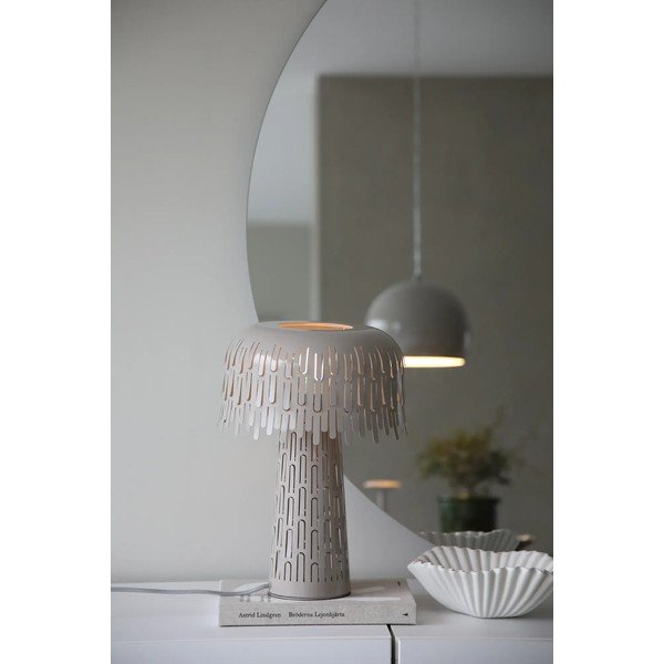 Lampada da tavolo greige con paralume in metallo (altezza totale 38 cm) Verbera – Markslöjd-image-4