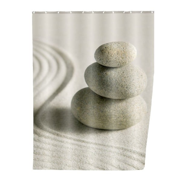 Tenda da doccia grigia Sand, 180 x 200 cm Sand & Stone - Wenko