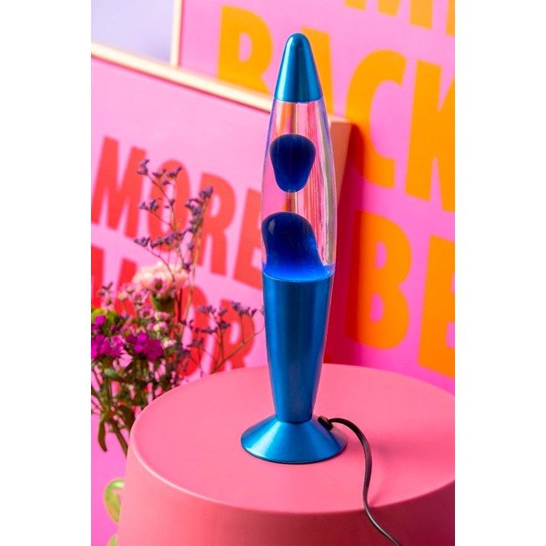 Lava lamp blu in vetro (altezza totale 35,5 cm) Funky Rocket Lava – Leitmotiv-image-1