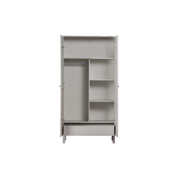 Armadio in pino grigio chiaro 100x195 cm Madu - WOOOD-image-3