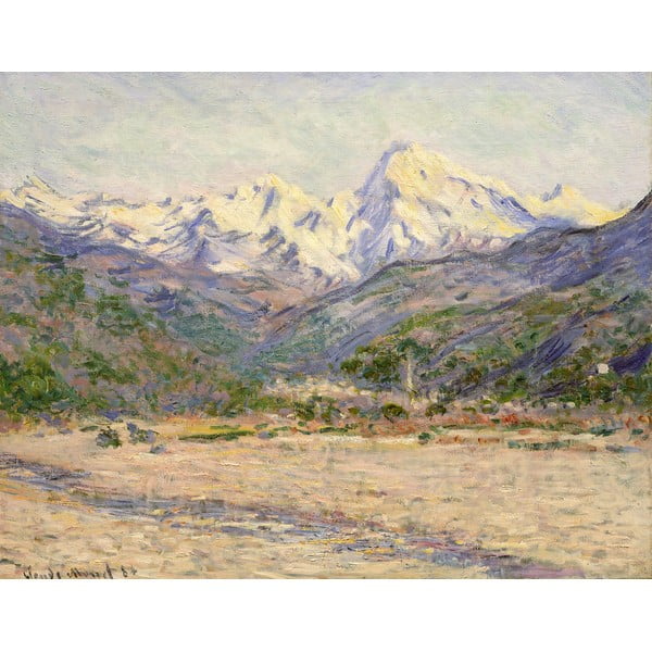 Dipinto - riproduzione 70x55 cm The Valley of the Nervia, Claude Monet - Fedkolor