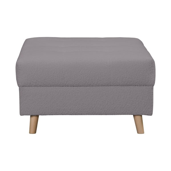 Sgabello grigio scuro in tessuto bouclé Ariella - Ropez-image-3