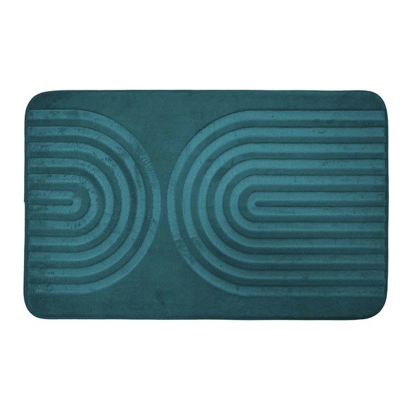 Tappetino per il bagno color petrolio 45x75 cm Allure – douceur d'intérieur